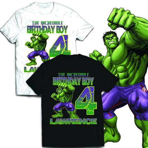 Personalized Hulk Birthday Boy T Shirt Personalized Hulk Etsy Hulk