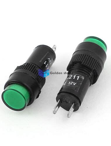 Pcs Nxd Dc V Mm Male Tread Green Led Indicator Signal Light