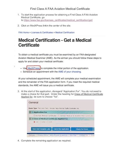 (PDF) First Class A FAA Aviation Medical Certificate · To obtain a ...