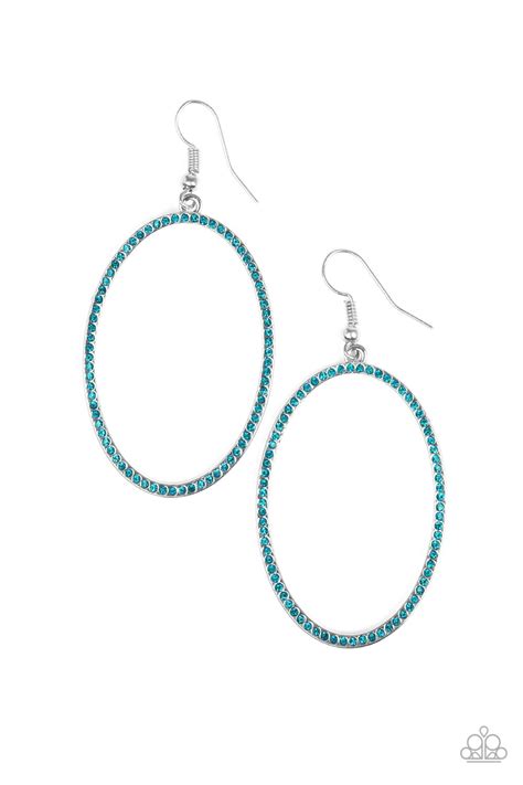 Dazzle On Demand Blue Earrings Paparazzi Accessories Bedazzle Me