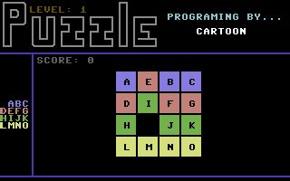 Screenshot of Puzzle (Commodore 64, 1994) - MobyGames