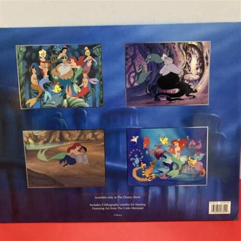 The Little Mermaid Disney Set Of 4 Exclusive Lithograph Portfolio Nice 4629601263