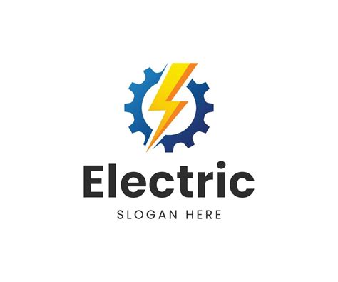 Electric Gear Logo Template Electrical Logo Vector Vector