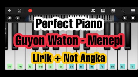 Not Lagu Guyon Waton Menepi Perfect Piano Chords Chordify