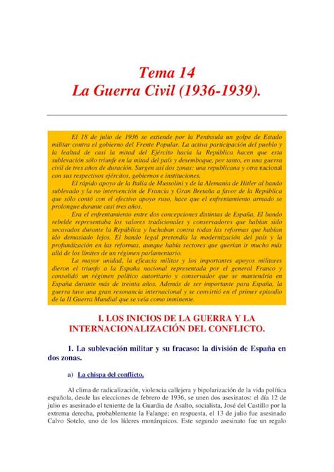 PDF Tema 14 La Guerra Civil 1936 1939 La Guerra Civil 1936 1939