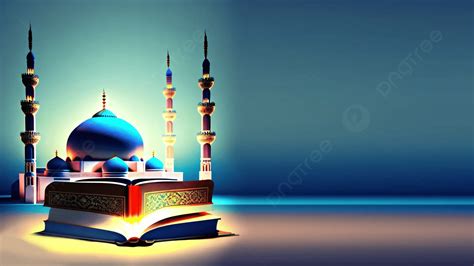 Mosque 3d With Holly Quran Background Mosque 3d With Holly Book Holly