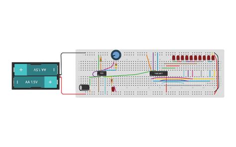 Circuit Design Lección 14 Secuenciador De Luces 3° Sec Cled Y Protoboard Tinkercad