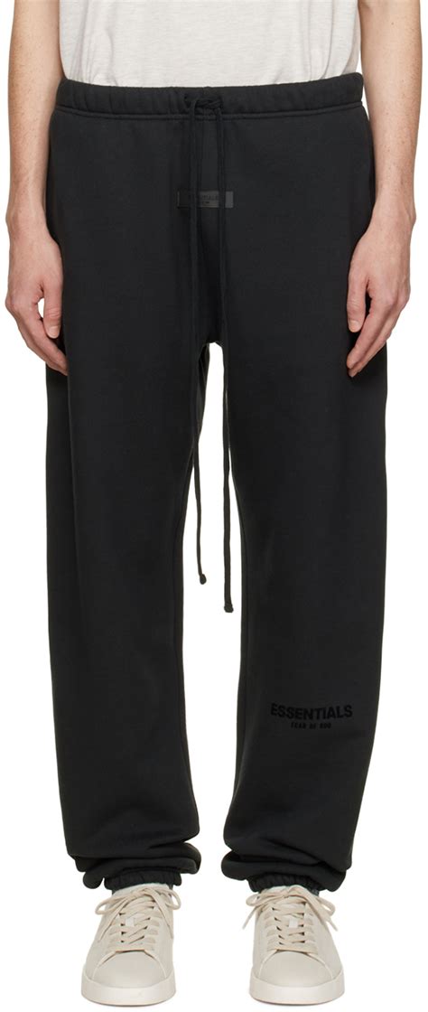 Black Drawstring Lounge Pants By Fear Of God Essentials On Sale