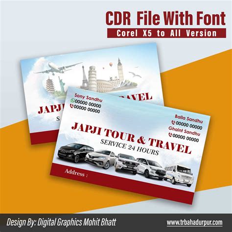 World Tour And Travels Business Visiting Card Design Cdr File Archives