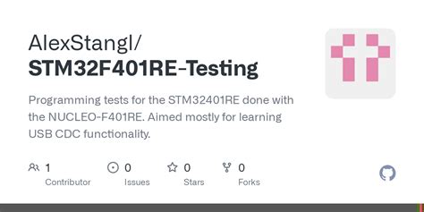 Github Alexstangl Stm F Re Testing Programming Tests For The