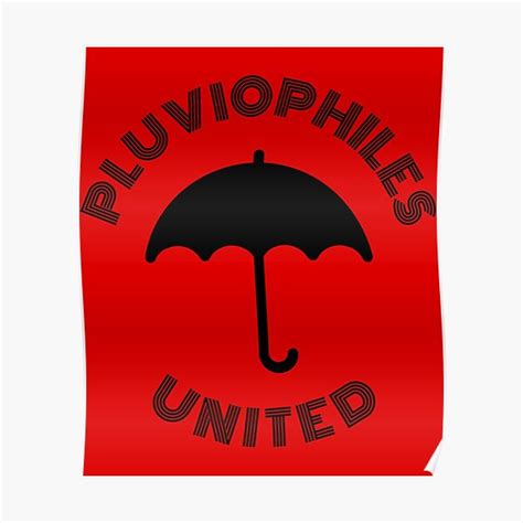 Póster Pluviófilos Unidos Símbolo Negro De Iseeredpeople Redbubble