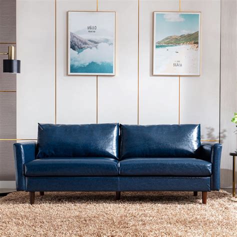 Living Room Blue Leather Furniture | Bryont Blog