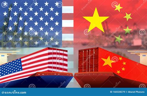 Concept Image Of Usa China Trade War Economy Conflict Us Tariffs On