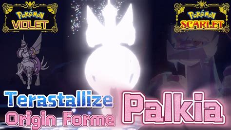 Terastallize Origin Forme Palkia Vs Shiny Origin Forme Palkia Pokemon