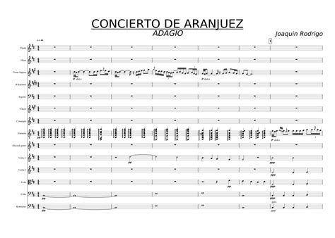 Concierto de aranjuez ii adagio Joaquín Rodrigo Sheet music for