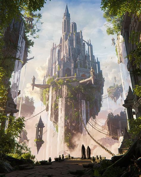 Artstation Skybound Castle With Max Hay In Fantasy Landscape