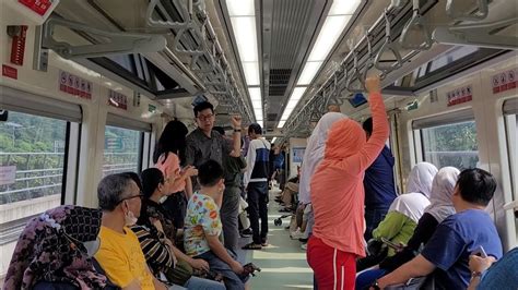 PENUH NAIK LRT JABODEBEK DARI TMII KE DUKUH ATAS JAKARTA YouTube