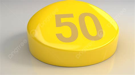 50 Background Discount In Vibrant Yellow Striking 3d Render On White