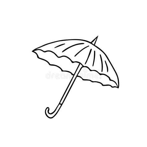 Doodle Umbrella Hand Drawn Parasol Rain And Sun Protection Accessory