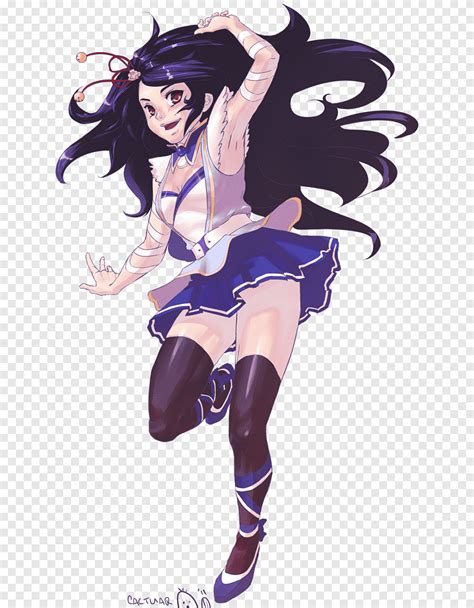 Mangaka Cabelo Preto Garota Pin Up Anime Anime Roxo Arte Cg Png PNGEgg