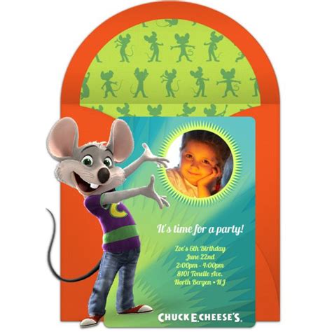 Customizable Chuck E Cheese S Invitations