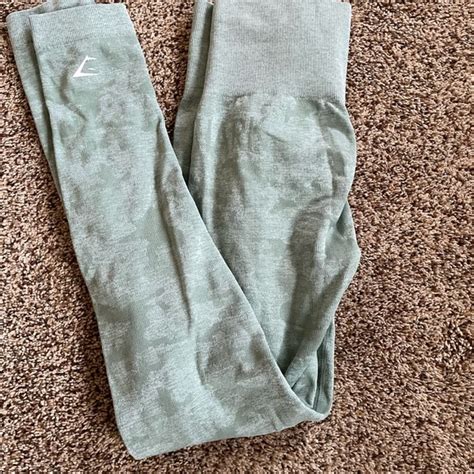 Gymshark Pants And Jumpsuits Gymshark Camo Seamless Leggings Sage