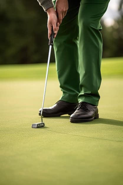 Premium AI Image Cropped Shot Of A Golfer Putting On The Green