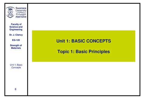 Eg 120 Unit 1 Basic Concepts Faculty Of Science And Engineering Dr J