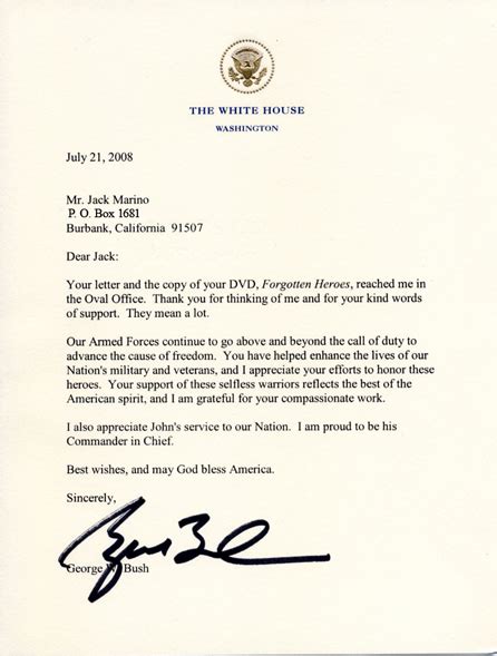 White House Letter