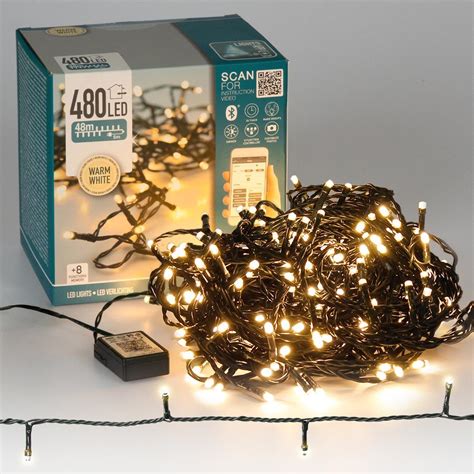 Ecd Germany Guirlande lumineuse à LEDs pour Noël 48m blanc chaud avec