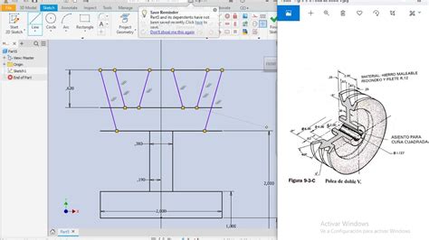 Tutorial Inventor 2020 Comando Revolución Polea de doble V YouTube