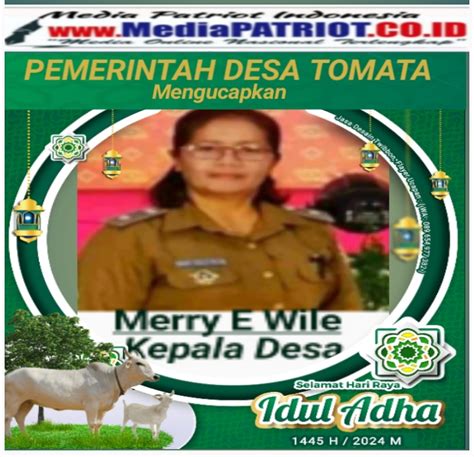 Pemerintah Desa Tomata Mengucapkan Selamat Hari Raya Idul Adha 1445 H