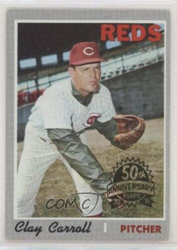 Topps Heritage Buybacks Clay Carroll Th Anniversary Logo