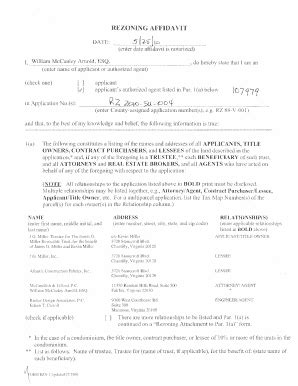 Fillable Online Ldsnet Fairfaxcounty REZONING AFFIDAVIT R 2 2ouo