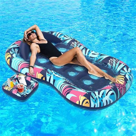 LUSVNEX Pool Lounger Float Hawaii Style Inflatable Pool Floats Adult