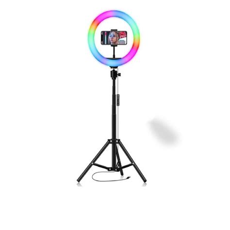 Ripley ARO LUZ LED 26 CM RGB COLORES TRÍPODE 2 10 METROS