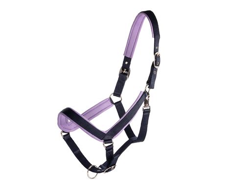 Rancher Neoprene Padded Halter Navy And Lilac Halters And Lead Ropes