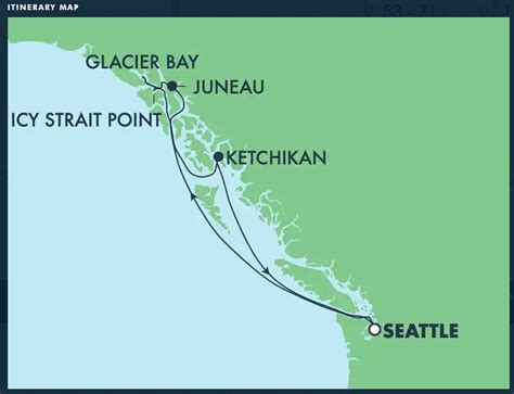 Alaska Cruise Itinerary Map