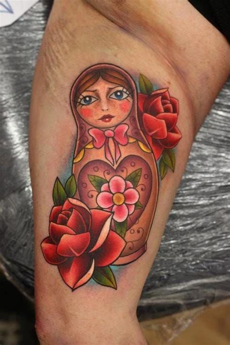 40 Funky Russian Dolls Tattoos Russian Doll Tattoo Doll Tattoo Nesting Doll Tattoo