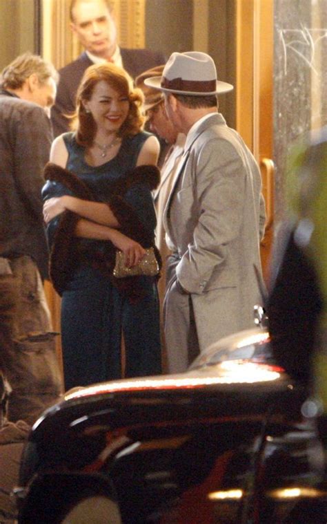 Emma Stone And Sean Penn On The Set Of Gangster Squad November