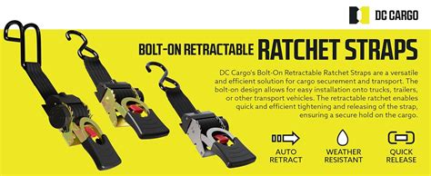 Amazon Dc Cargo Bolt On Auto Retractable Ratchet Straps Pack