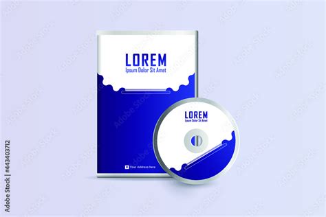 DVD cover with Disk design template. Stylized DVD Cover design template ...