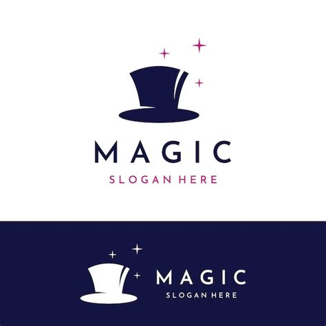 Chapeau De Magicien Simple Avec Création De Modèle De Logo De Signe