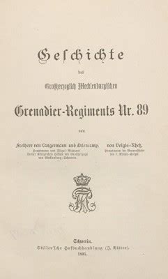 Verlustliste Großherzoglich Mecklenburgisches Grenadier Regiment Nr 89