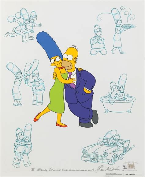 Sold Price Homer And Marge Simpsons Drawings The Simpsons