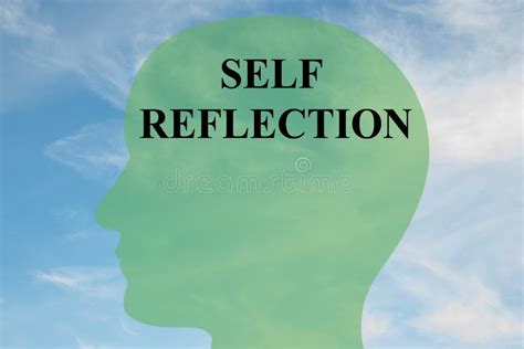 Self Reflection Helps Achieving Success Pictured As Word Self