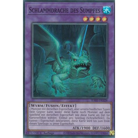 Schlammdrache Des Sumpfes V 4 Platinum Secret Rare RA01 DE028 V 4