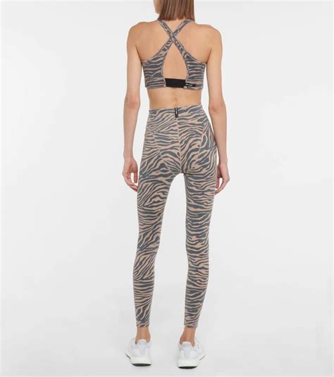 Adam Selman Sport Cross Back Zebra Print Sports Bra Adam Selman Sport