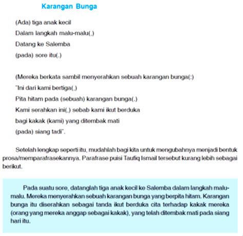 Contoh Parafrase Puisi Ibu Koleksi Gambar