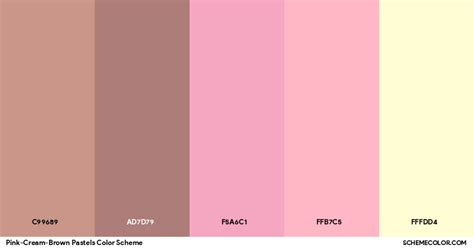 Pink-Cream-Brown Pastels Color Scheme - Palettes - SchemeColor.com